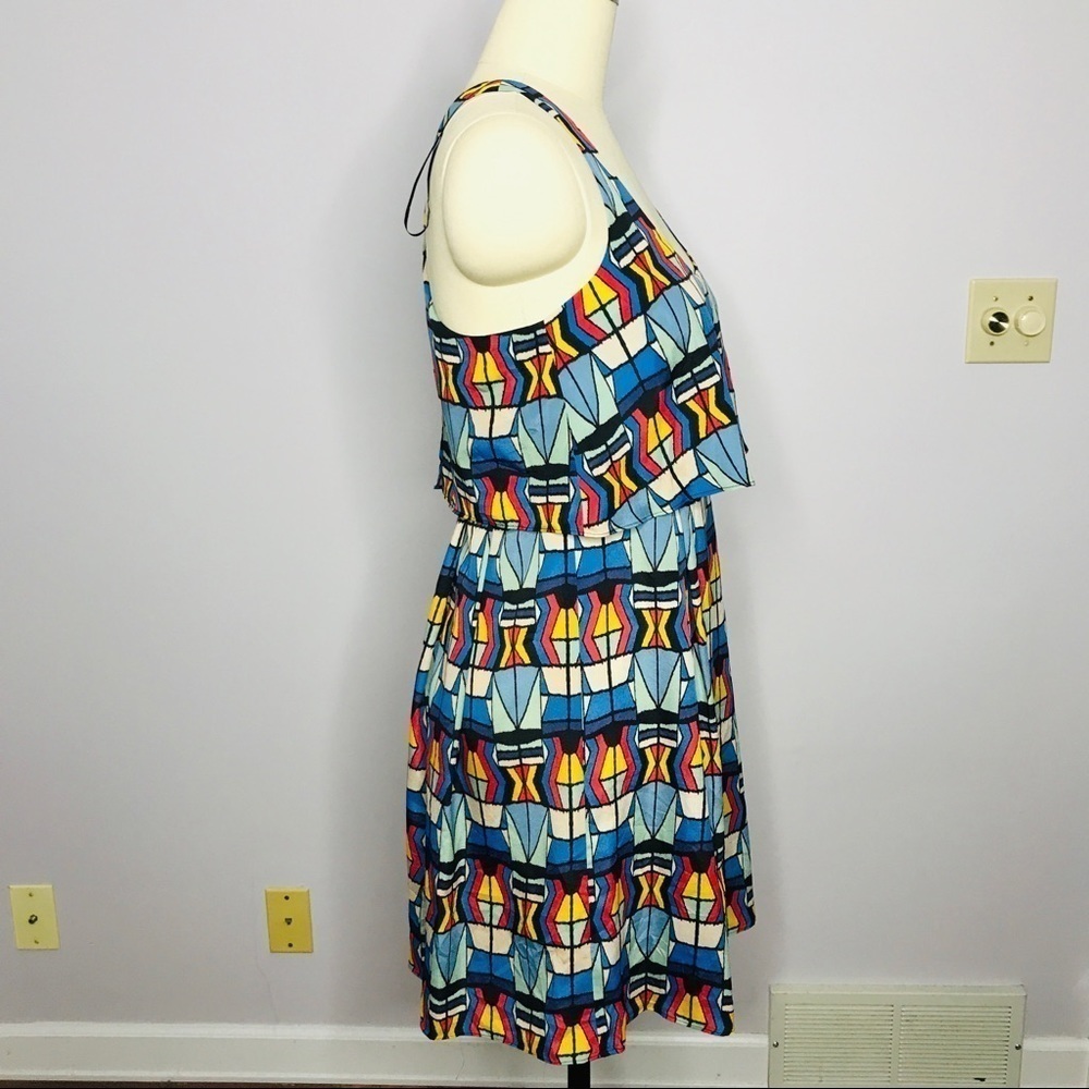 Jessica Simpson Multi Racerback Dress- Size 10 - Picture 4 of 7